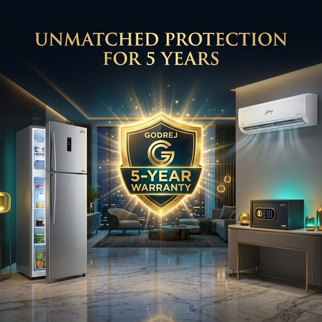 Godrej 5-Year Warranty — Refrigerator, AC and Security Safe